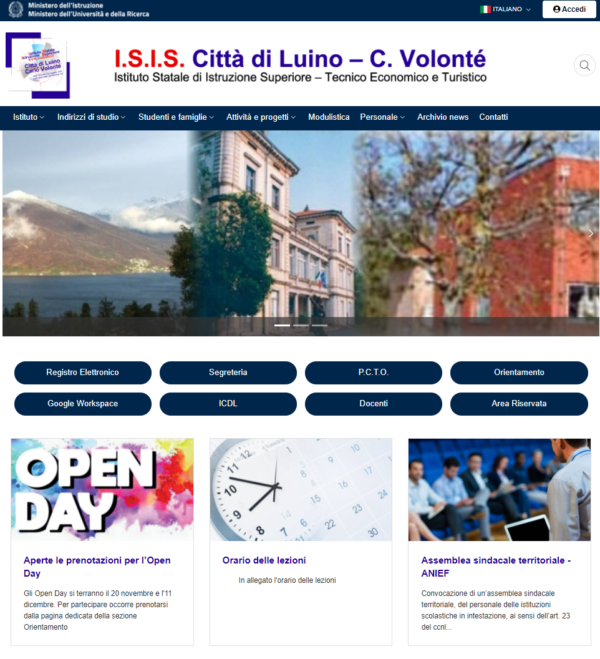 Nuovo sito isisluino.edu.it